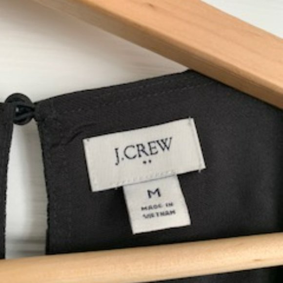 J Crew Sheer Chiffon Dot Sleeve Flock Top - Picture 4 of 5